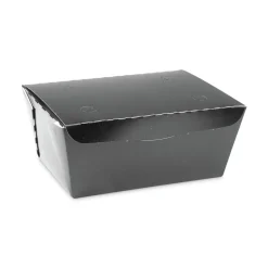 Hot 66 oz 6.5 x 4.5 x 3.25 EarthChoice OneBox Paper Box - Black (160/Carton) Tabletop And Serveware