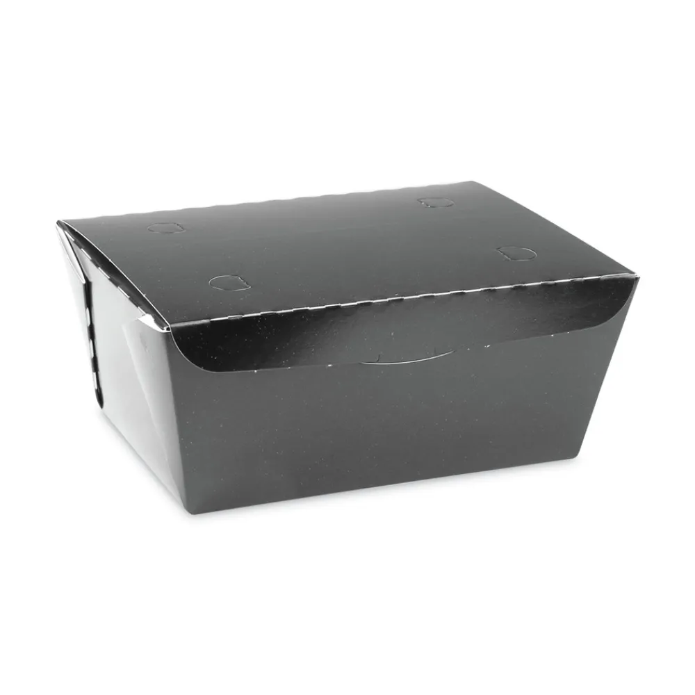 Hot 66 oz 6.5 x 4.5 x 3.25 EarthChoice OneBox Paper Box - Black (160/Carton) Tabletop And Serveware