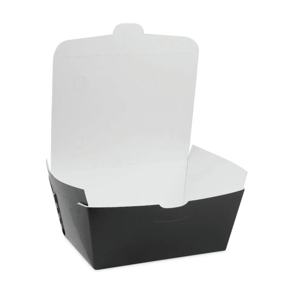 Hot 66 oz 6.5 x 4.5 x 3.25 EarthChoice OneBox Paper Box - Black (160/Carton) Tabletop And Serveware