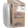 Sale 16 oz 4 x 4 x 3 PET Plastic Square Container - Clear (480/Carton) Tabletop And Serveware