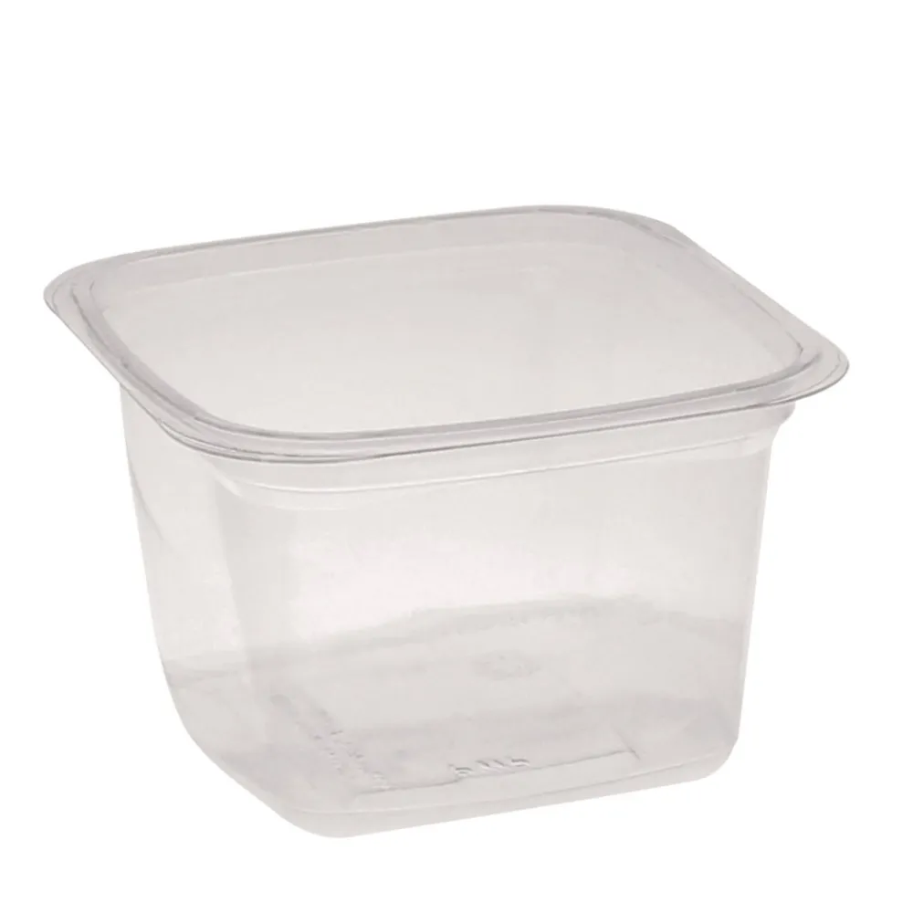Sale 16 oz 4 x 4 x 3 PET Plastic Square Container - Clear (480/Carton) Tabletop And Serveware