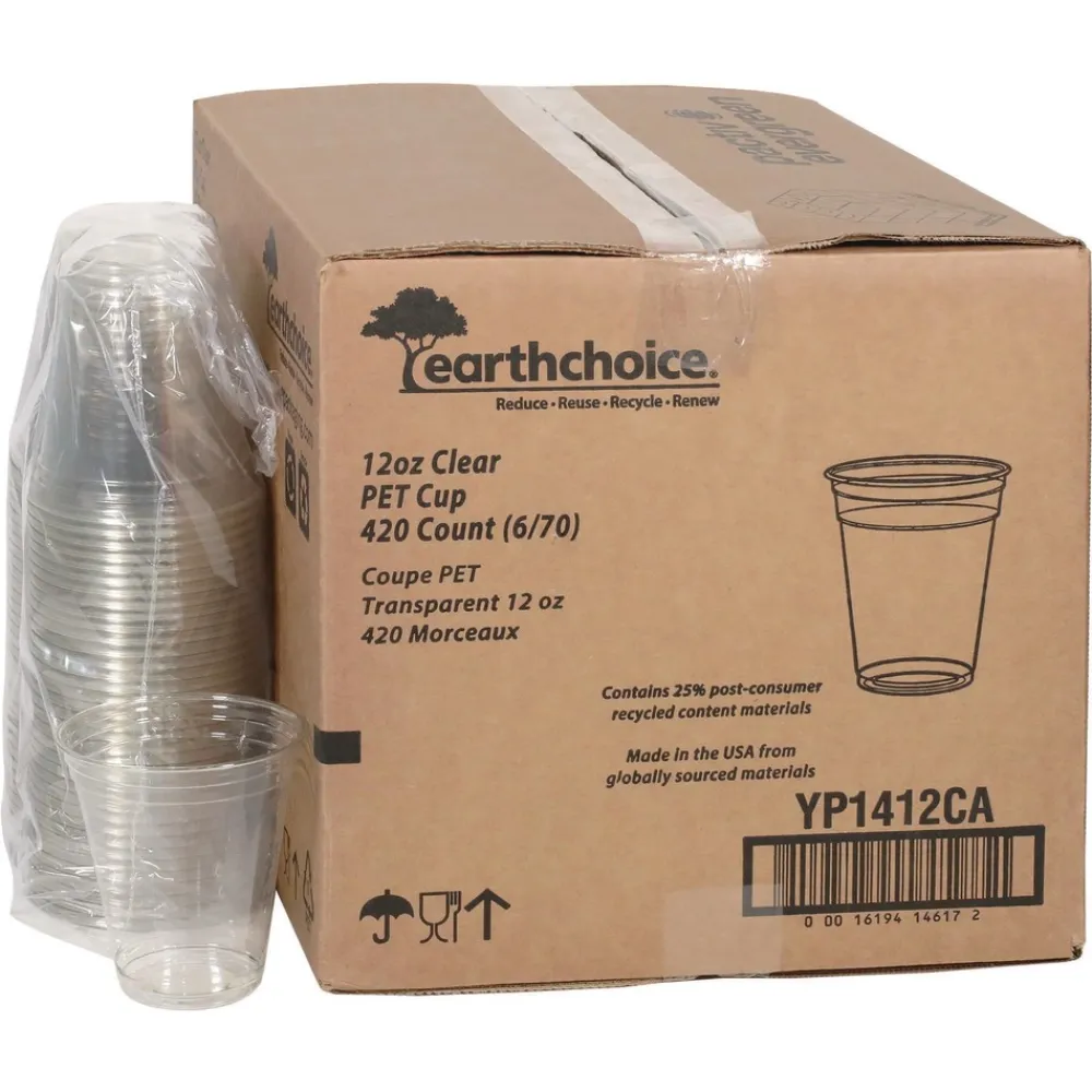 Best 12 oz. Plastic RPET Cold Cup - Clear (420/Carton) Tabletop And Serveware