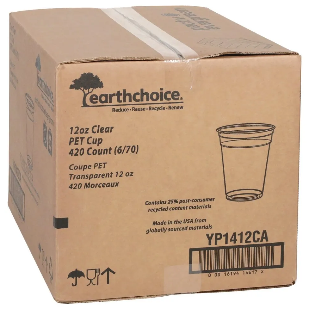 Best 12 oz. Plastic RPET Cold Cup - Clear (420/Carton) Tabletop And Serveware