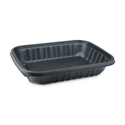Discount EarthChoice Entree2Go 11.75 in. x 8.75 in. x 2.13 in. 64 oz. Plastic Takeout Container - Black (200/Carton) Tabletop And Serveware