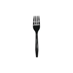 Hot Individually Wrapped Heavyweight Plastic Meadoware Cutlery Fork - Black (1000/Carton) Tabletop And Serveware