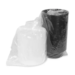 Outlet NC729B 32 oz 7 in. Diameter x 2 in. h Newspring VERSAtainer Plastic Microwavable Containers - Black/Clear (150/Carton) Tabletop And Serveware