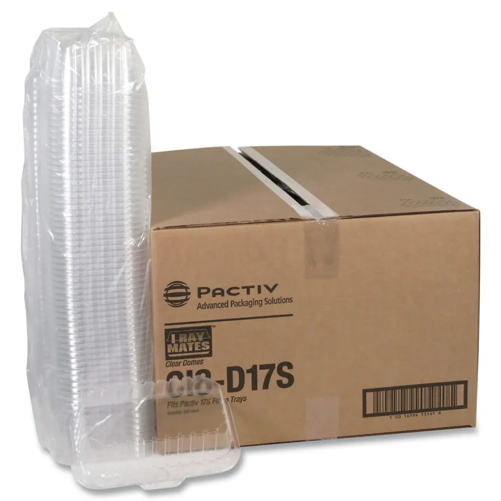 Best 17S Deep Dome 8.3 in. x 4.8 in. x 2.1 in. Plastic OPS Dome-Style Lid - Clear Tabletop And Serveware