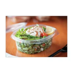 Online YCA910480000 EarthChoice 48 oz. Recycled PET Hinged Container - Clear (190/Carton) Tabletop And Serveware