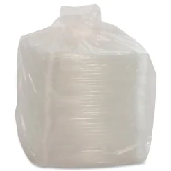 New YCI853000000 9 in. x 7.38 in. x 0.19 in., Deli Container Lid, Flat Lid For 3-Compartment 48/64 oz. Containers - Clear (220/Carton) Tabletop And Serveware