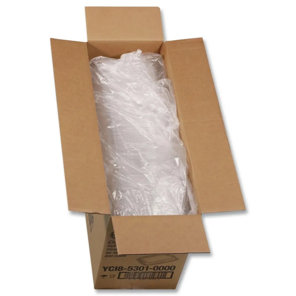 Hot YCI853010000 9 x 7.4 x 1 Showcase Deli Plastic Dome Lid for 3-Compartment 48/64 oz Containers - Clear (220/Carton) Tabletop And Serveware