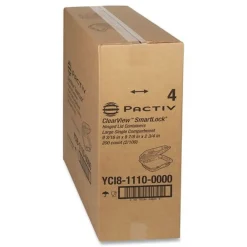 Clearance YCI811100000 Clearview Smartlock 9.22 in. x 8.88 in. x 2.91 in. Hinged Lid Containers - Clear (200/Carton) Tabletop And Serveware
