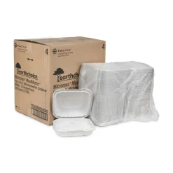 Online YCN808030000 EarthChoice SmartLock 8.31 in. x 8.35 in. x 3.1 in. Microwaveable MFPP 3-Compartment Hinged Lid Containers - White (200/Carton) Tabletop And Serveware