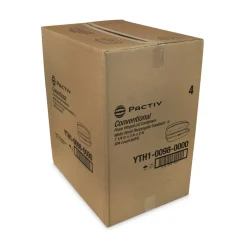 New YTH100980000 7.25 in. x 3 in. x 2 in. Single Tab Lock Hot Dog Foam Hinged Lid Containers - White (504/Carton) Tabletop And Serveware