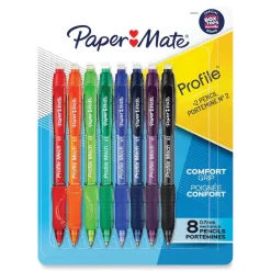 Hot 0.7 mm HB (#2) Profile Mechanical Pencils - Black Lead/Assorted Barrel Colors (8/Pack) Pens, Pencils & Markers