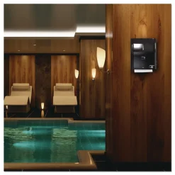 Online 11.8 x 9.8 x 14.2 Hy Tech Automatic Towel Dispenser - Black (1/Carton) Paper & Dispensers