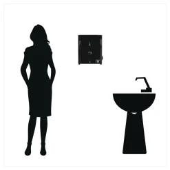 Online 11.8 x 9.8 x 14.2 Hy Tech Automatic Towel Dispenser - Black (1/Carton) Paper & Dispensers