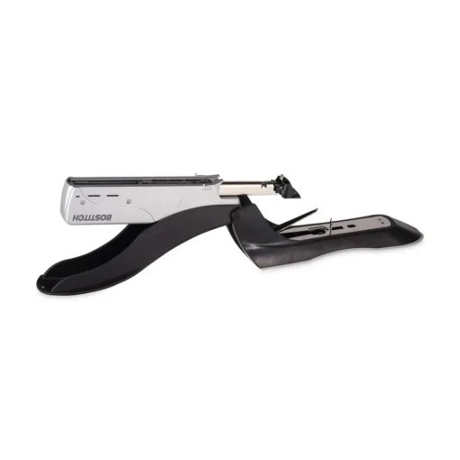 Spring-Powered Premium Heavy-Duty Stapler with 100-Sheet Capacity - Black/Silver Office Staplers & Punches