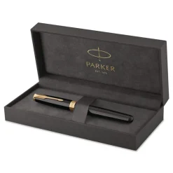 Sale Sonnet Medium 1 mm Fountain Pen with Gift Box - Black Ink/Black/Gold Barrel Pens, Pencils & Markers