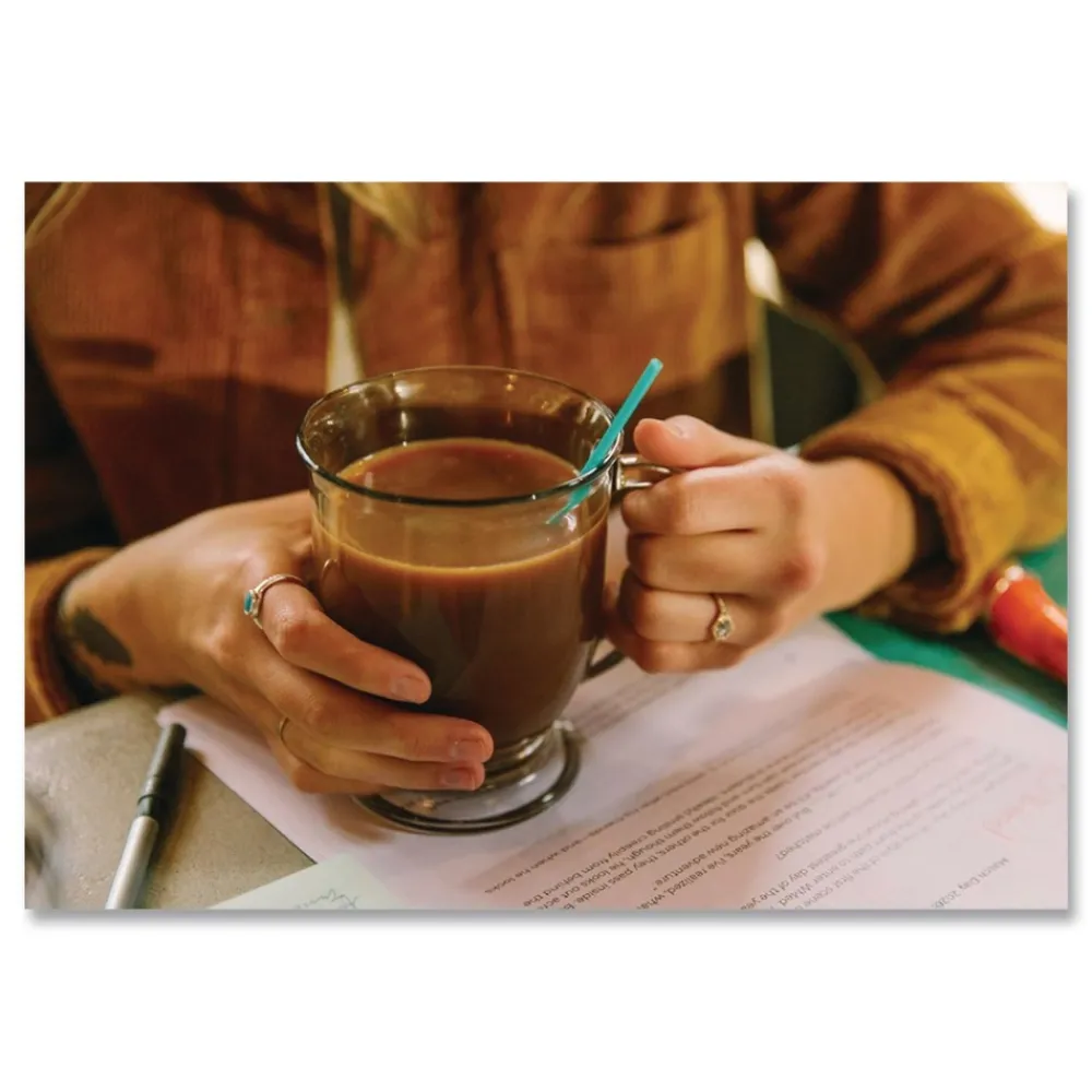 511170 5 in. PHA Marine Biodegradable Stir Straws - Ocean Blue (1000/Box, 6 Boxes/Carton) Tabletop And Serveware