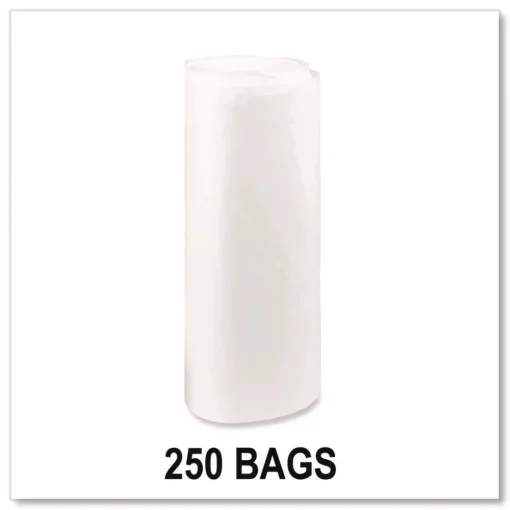 Online Eco Strong Plus 33 in. x 39 in. 13 mic 33 Gallon Can Liners - Natural (250/Carton) Trash & Waste Bins