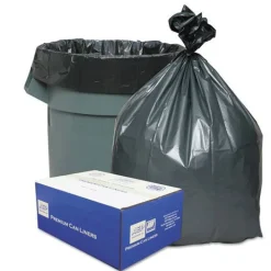 Discount 39 in. x 56 in. 60-Gallon 1.55 mil. Can Liners - Gray (50/Carton) Trash & Waste Bins