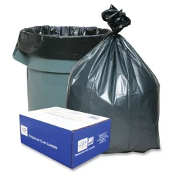 Discount 39 in. x 56 in. 60-Gallon 1.55 mil. Can Liners - Gray (50/Carton) Trash & Waste Bins