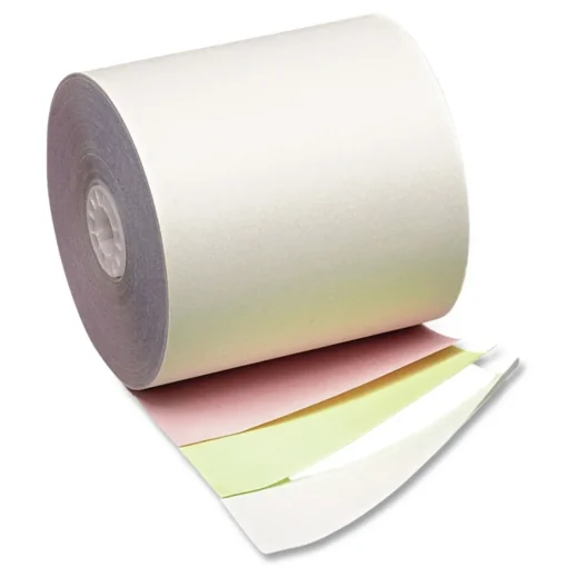 Outlet 2.25 in. x 70 ft. Impact Printing Carbonless Paper Rolls - White/Canary (10/Pack) Cleaning & Janitorial Supplies