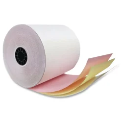 Outlet 2.25 in. x 70 ft. Impact Printing Carbonless Paper Rolls - White/Canary (10/Pack) Cleaning & Janitorial Supplies