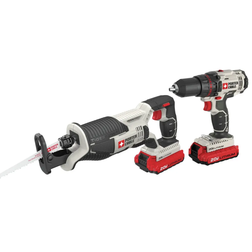New 20V MAX Cordless Lithium-Ion Drill Driver and Reciprocating Saw Combo Kit Combo Kits