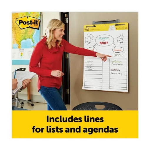 Outlet 30 Sheets Presentation Format 1.5-in Rule 25-in x 30-in Vertical-Orientation Self-Stick Easel Pads - White (2/Carton) Paper & Printables