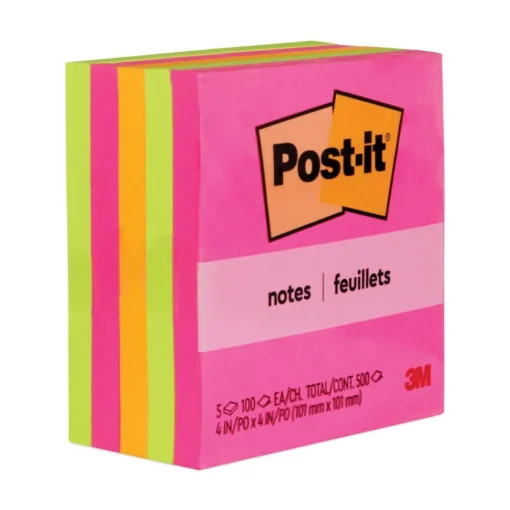 Hot 4 in. x 4 in. Original Pads - Poptimistic Collection Colors (5/Pack) Paper & Printables