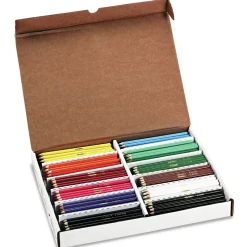 Online 3.3 mm 2B Colored Pencil Set Master Pack - Assorted Lead/Barrel Colors (288/Box) Pens, Pencils & Markers