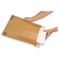 Best EverTec 12 in. x 15 in. No. 5 Self-Adhesive Closure Kraft Paper Curbside Recyclable Padded Mailer - Brown (100/Carton) Mailing, Packing & Shipping