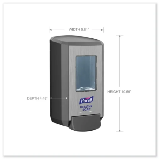 Outlet CS4 4.88 in. x 8.8 in. x 11.38 in. Push-Style Soap Dispenser - Graphite (1/Carton) Skin Care & Personal Hygiene