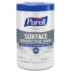 Sale 1-Ply 7 in. x 8 in. Fresh Citrus Professional Surface Disinfecting Wipes - White (6 Canisters/Carton) Cleaning & Janitorial Supplies