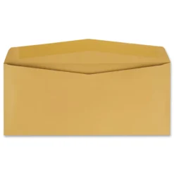 Hot 5 in. x 11.5 in. #14 Commercial Flap Gummed Closure Kraft Envelope - Brown Kraft (500/Box) Mailing, Packing & Shipping