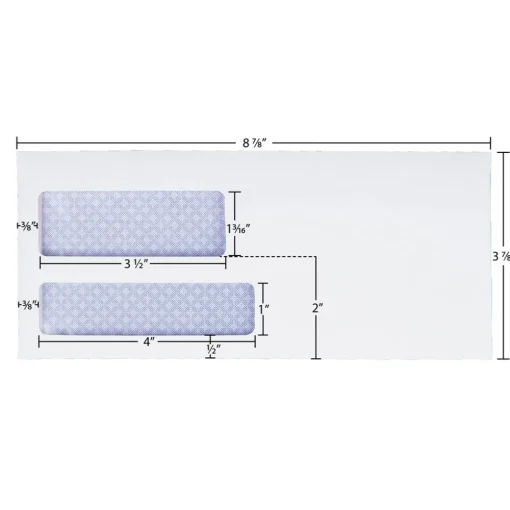 Outlet 3.88 in. x 8.88 in. #9 Commercial Flap Self-Adhesive Closure Reveal-N-Seal Envelope - White (500/Box) Mailing, Packing & Shipping
