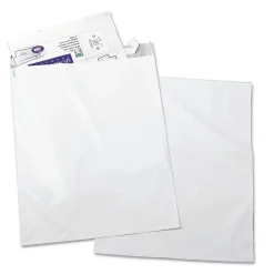 Redi-Strip 14 in. x 19 in. No. 6 Square Flap Adhesive Closure Poly Mailer - White (100/Box) Mailing, Packing & Shipping