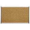 New 30 in. x 18 in. ARC Frame Cubicle Cork Bulletin Board - Tan Surface/Satin Aluminum Frame Office Presentation Supplies