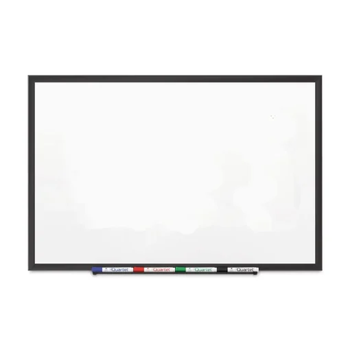 Hot 72 in. x 48 in. Classic Series Porcelain Magnetic Dry Erase Board - White Surface, Black Aluminum Frame Office Presentation Supplies