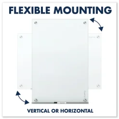 Best 24 in. x 18 in. Infinity Magnetic Glass Marker Board - White Surface Office Presentation Supplies
