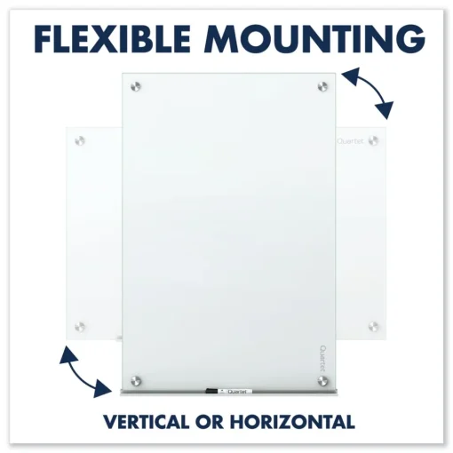 Best 24 in. x 18 in. Infinity Magnetic Glass Marker Board - White Surface Office Presentation Supplies