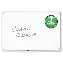 New 36 in. x 23 in. iQ Total Erase Board - White/Clear Frame Office Presentation Supplies