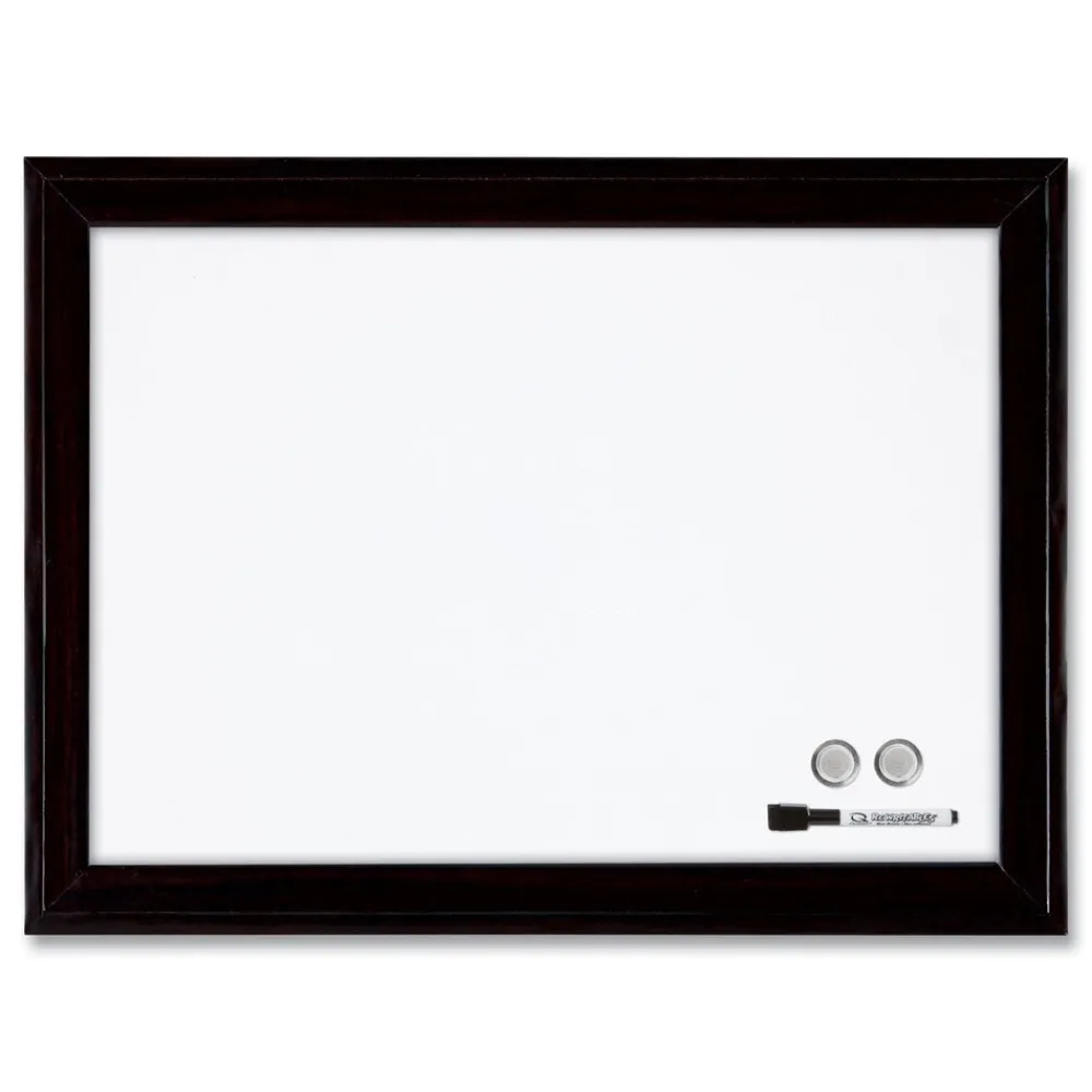 Sale 23 x 17 Home Decor Magnetic Dry Erase Board - White Surface/Black Wood Frame Office Presentation Supplies