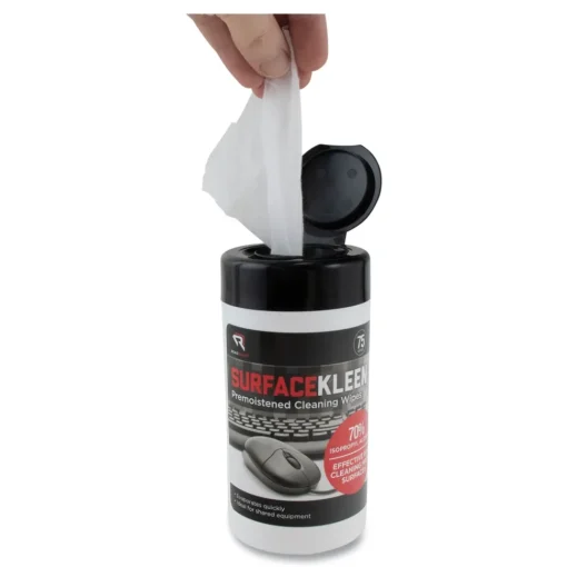 Online SurfaceKleen 6.38 in. x 5.4 in. Tub Premoistened Alcohol Cleaning Wipes - Unscented White (75/Pack) Cleaning & Janitorial Supplies