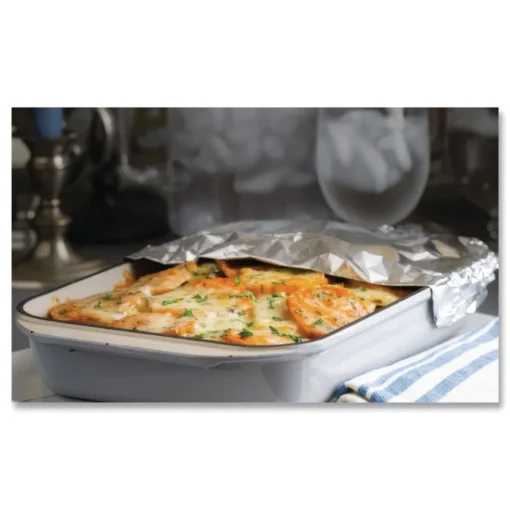 Outlet 614M 18 in. x 500 ft. Standard Gauge Metro Aluminum Foil Roll - Silver (1/Carton) Tabletop And Serveware