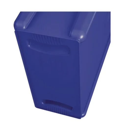 Best 23 Gallon Slim Jim Recycling Plastic Container with Venting Channels - Blue Trash & Waste Bins