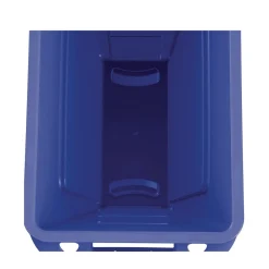 Best 23 Gallon Slim Jim Recycling Plastic Container with Venting Channels - Blue Trash & Waste Bins