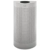 12 gal. Designer Line Silhouettes Steel Waste Receptacle - Silver Metallic Trash & Waste Bins