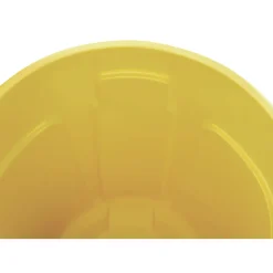 Online 20 gal. Vented Round Plastic Brute Container - Yellow Trash & Waste Bins